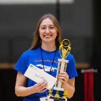 MSO 2025 Coach with trophy happy